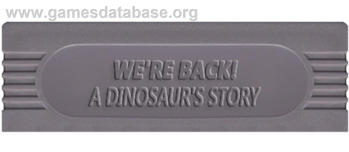 We're Back! - A Dinosaur's Story - Nintendo Game Boy - Artwork - Cartridge Top