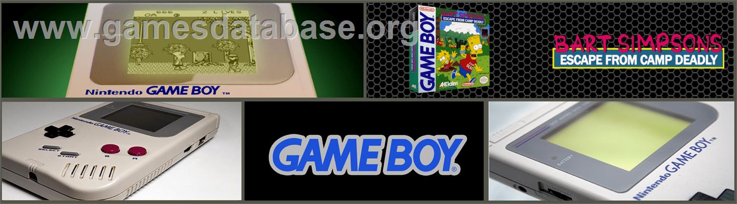 Bart Simpson's Escape from Camp Deadly - Nintendo Game Boy - Artwork - Marquee