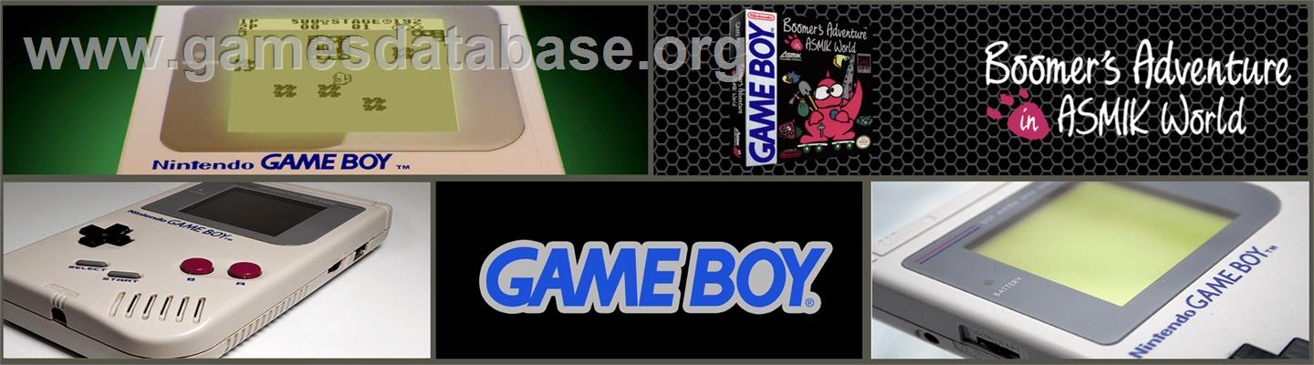 Boomer's Adventure in ASMIK World - Nintendo Game Boy - Artwork - Marquee