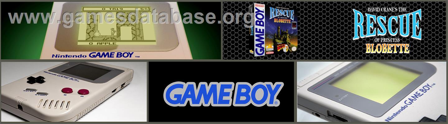 David Crane's The Rescue Of Princess Blobette - Nintendo Game Boy - Artwork - Marquee