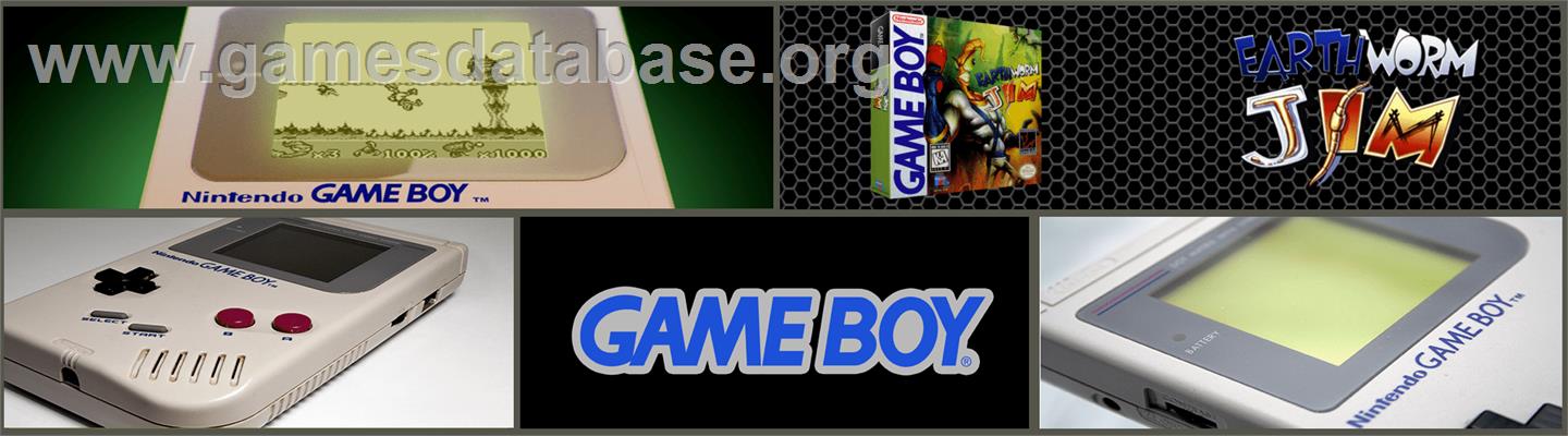 Earthworm Jim - Nintendo Game Boy - Artwork - Marquee