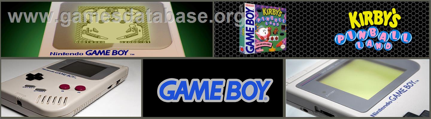 Kirby's Pinball Land - Nintendo Game Boy - Artwork - Marquee
