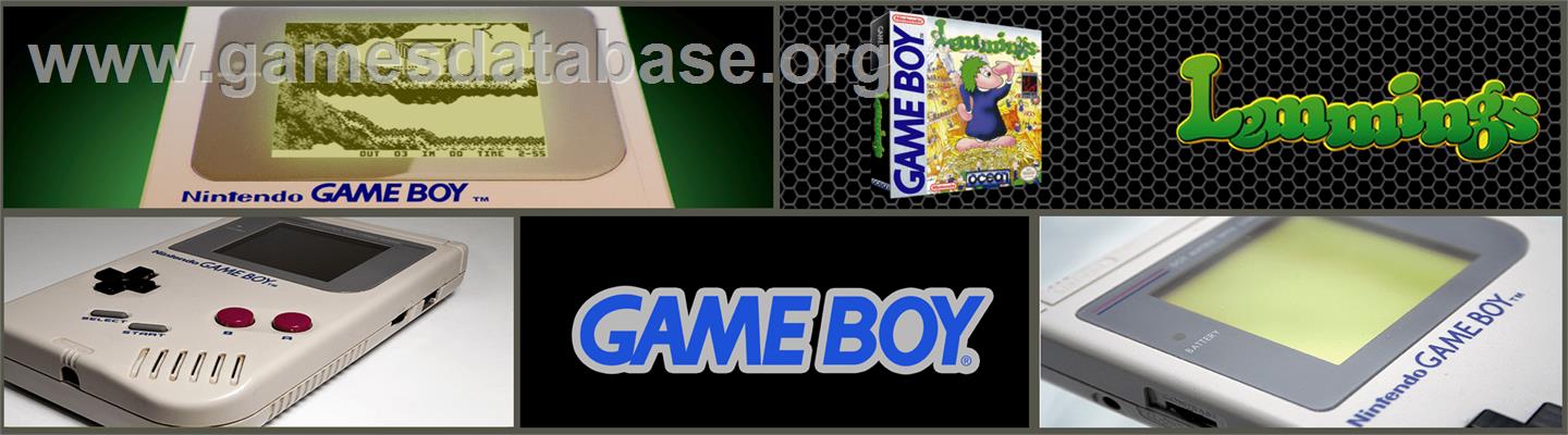 Lemmings - Nintendo Game Boy - Artwork - Marquee