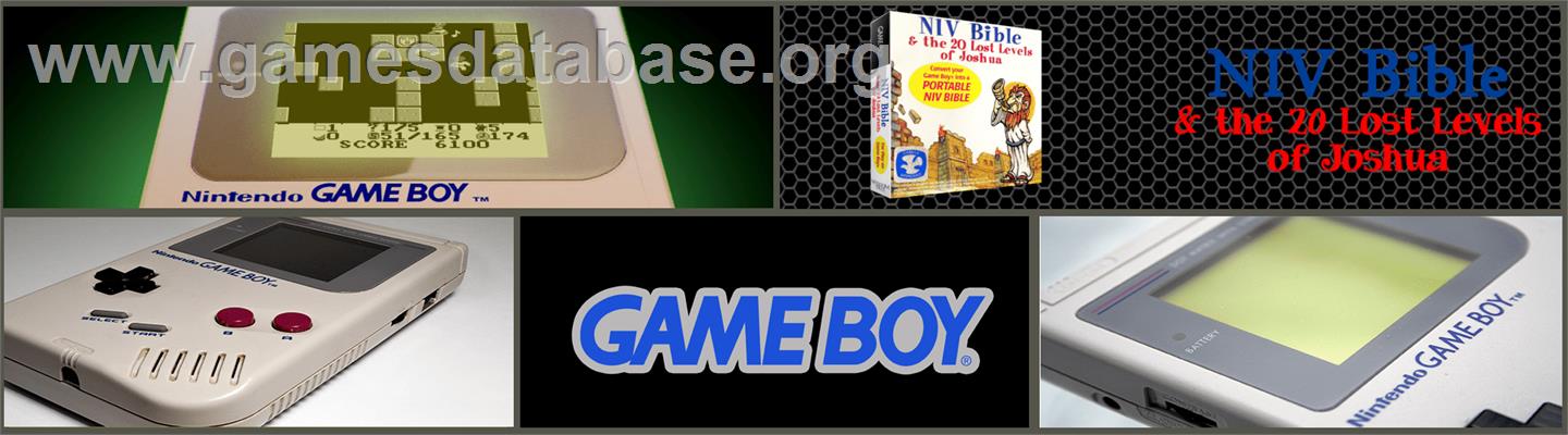 NIV Bible & the 20 Lost Levels of Joshua - Nintendo Game Boy - Artwork - Marquee