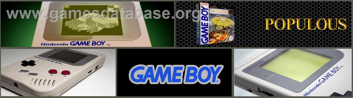 Populous - Nintendo Game Boy - Artwork - Marquee