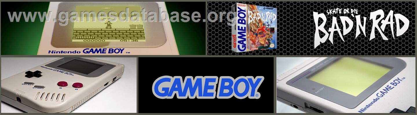 Skate or Die: Bad 'N Rad - Nintendo Game Boy - Artwork - Marquee