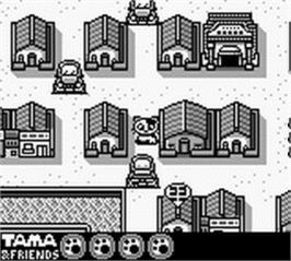 In game image of 3 Choume No Tama - Tama And Friends - 3 Choume Obake Panic!! on the Nintendo Game Boy.