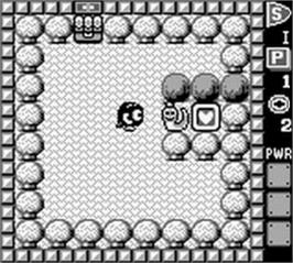 In game image of Adventures Of Lolo on the Nintendo Game Boy.