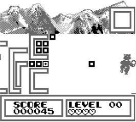 In game image of Artic Zone on the Nintendo Game Boy.