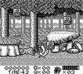 In game image of Astérix And Obélix on the Nintendo Game Boy.