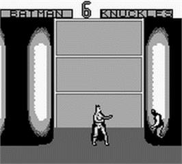 In game image of Batman Forever on the Nintendo Game Boy.