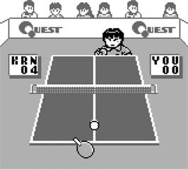 In game image of Battle Ping Pong on the Nintendo Game Boy.