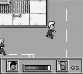 In game image of Beavis And Butt-head on the Nintendo Game Boy.