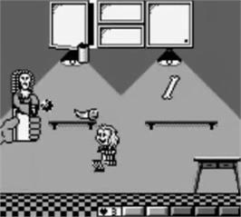In game image of Beetlejuice on the Nintendo Game Boy.