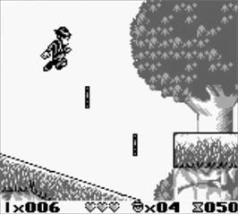 In game image of Blues Brothers: Jukebox Adventure on the Nintendo Game Boy.