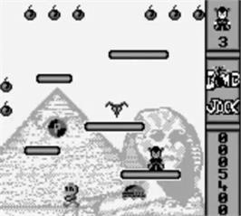 In game image of Bomb Jack on the Nintendo Game Boy.