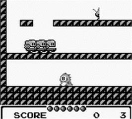 In game image of Bubble Bobble on the Nintendo Game Boy.