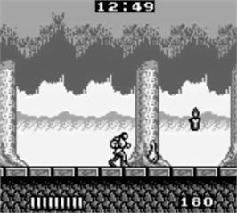 In game image of Castlevania: The Adventure on the Nintendo Game Boy.