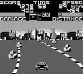 In game image of Chase H.Q. on the Nintendo Game Boy.