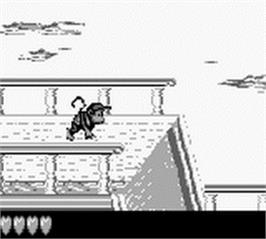 In game image of Donkey Kong Land on the Nintendo Game Boy.