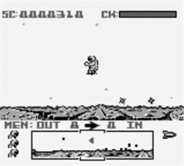 In game image of Dropzone on the Nintendo Game Boy.
