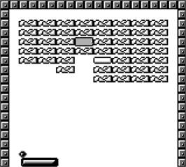 In game image of Explosive Brick '94 on the Nintendo Game Boy.