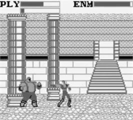 In game image of Fist Of The North Star on the Nintendo Game Boy.
