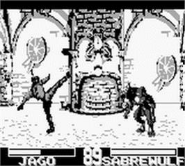 In game image of Killer Instinct on the Nintendo Game Boy.