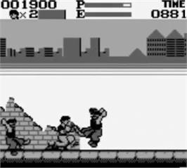 In game image of Kung-fu Master on the Nintendo Game Boy.