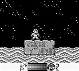 In game image of Mega Man 4 on the Nintendo Game Boy.