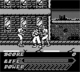 In game image of Mighty Morphin Power Rangers - The Movie on the Nintendo Game Boy.