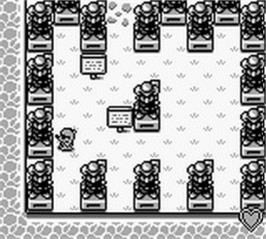 In game image of Mole Mania on the Nintendo Game Boy.