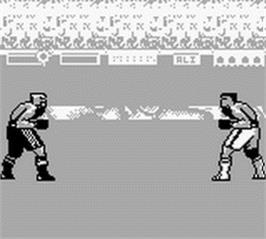 In game image of Muhammad Ali Heavyweight Boxing on the Nintendo Game Boy.