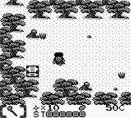 In game image of Mystical Ninja Starring Goemon on the Nintendo Game Boy.