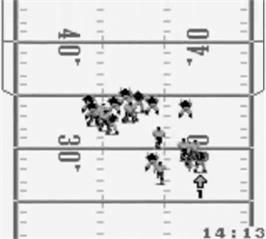 In game image of NFL Football on the Nintendo Game Boy.
