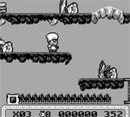 In game image of Out To Lunch on the Nintendo Game Boy.