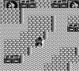In game image of Painter Momopie on the Nintendo Game Boy.