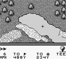 In game image of Pga Tour 96 on the Nintendo Game Boy.