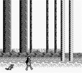 In game image of Pocahontas on the Nintendo Game Boy.