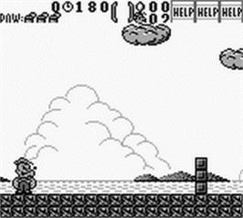 In game image of Popeye 2 on the Nintendo Game Boy.