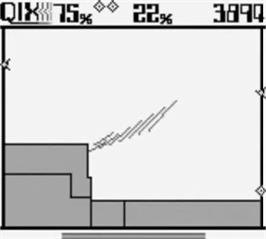 In game image of QIX on the Nintendo Game Boy.