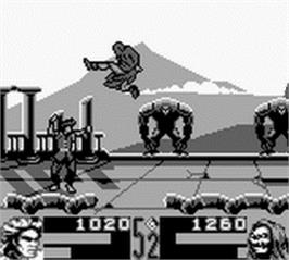In game image of Shaq Fu on the Nintendo Game Boy.