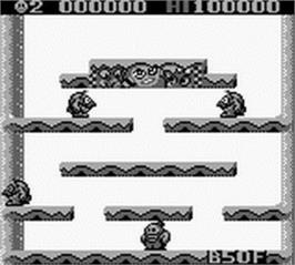 In game image of Snow Bros. Nick & Tom on the Nintendo Game Boy.