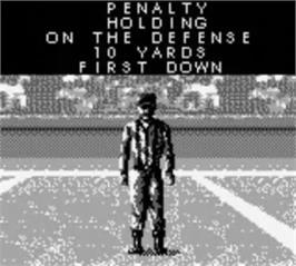 In game image of Sports Illustrated - Football And Baseball on the Nintendo Game Boy.
