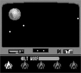 In game image of Star Trek - The Next Generation on the Nintendo Game Boy.
