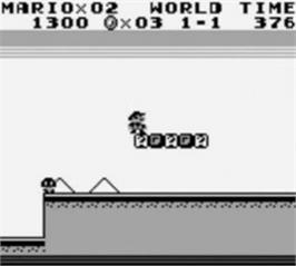 In game image of Super Mario Land on the Nintendo Game Boy.