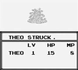 In game image of Sword of Hope 2 on the Nintendo Game Boy.