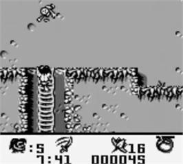 In game image of Tarzan - Lord of the Jungle on the Nintendo Game Boy.