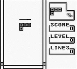 In game image of Tetris Plus on the Nintendo Game Boy.
