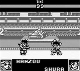 In game image of World Heroes II Jet on the Nintendo Game Boy.